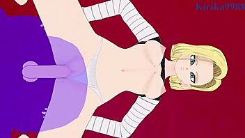 android 18 and videl in intense sex 😈 dragon ball hentai