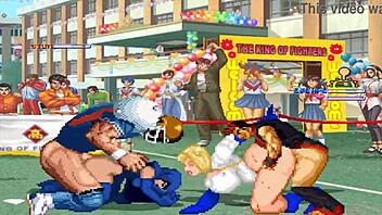 Watch Brian Battler and Kim Dong Hwan Meet Power Girl and Raven in Hentai Mugen!