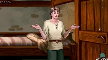 in this naughty fairy tale, a girl with big tits encounters a monster cock in roleplay game