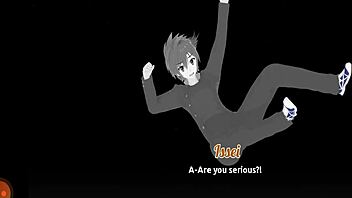 Anime hentai blowjob in devil academy parody