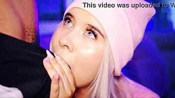 Valentina the college girl loves her mouth filled with cum, lips ready for the next dick