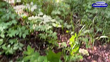Creampie in forest for cutie by stranger pov, huh?