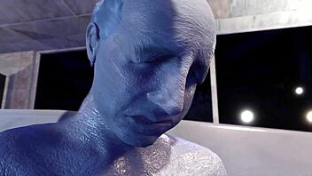 unfrozen anime babe with big tits gives wild 3d blowjob action