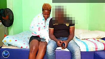 Young African girl's fantasy of riding big black cock