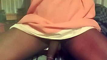 big dick shemale masturbates solo