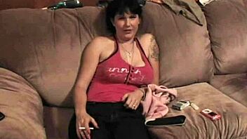 hot brunette gets pounded in close-up scandalous action