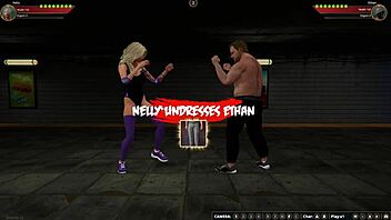 Nelly takes on Ethan in a naked 3D fighter showdown