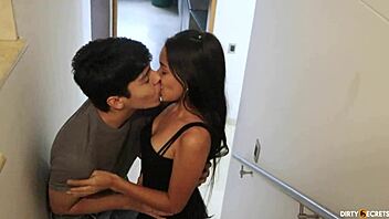 Stepmother and Stepdaughter Fucked During Visit