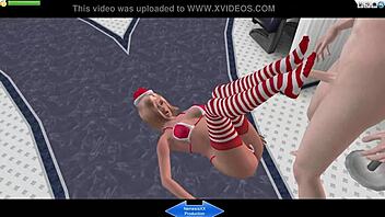 3D plane sex session with cartoon characters