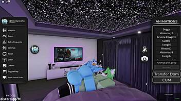 Furry gay has oral sex in Roblox game