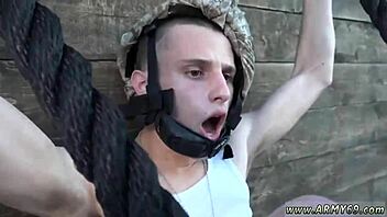 Straight Guys' Dicks Peeking In Intense Solo Gay Blowjob Close-Up