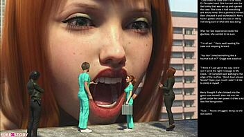 In this 3D cartoon episode 31, the small character makes a big gesture in the apple scene leading to intense sex.