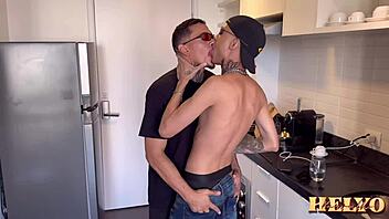 Caught Offering Blowjob To Delivery Guy, He Fucks My Ass, Boyfriend Walks In