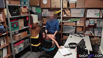 silent asian teen 18+ gets punished at the office with justice