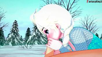 elsa sucks and fucks in frozen hentai!