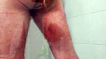 in the shower, amateurs explore intimate moments