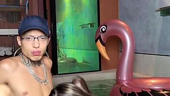 She swallowed my big cock whole, and I gave her everything in interracial fun