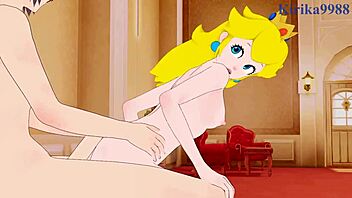 princess peach and shy girl have intense creampie sex