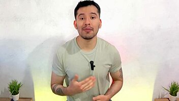 boss barista makes twink suck big cock in storage?