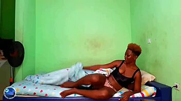 Young African girl's fantasy of riding big black cock