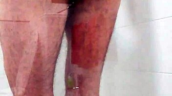 in the shower, amateurs explore intimate moments