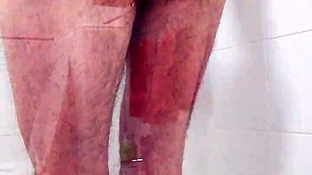 in the shower, amateurs explore intimate moments