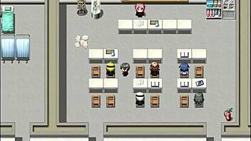 Massaging friend's big tits in school pool