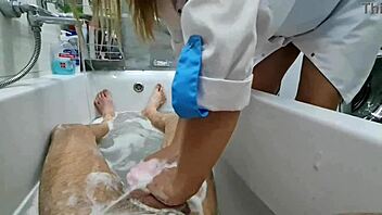 Stepmom flashes big tits while ignoring stepson's excited cock