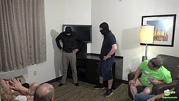 Tadople's improv class spirals into a wild, cum-soaked gangbang with big cocks