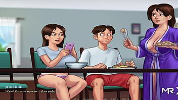 Cucumber anime porn with a hot food theme