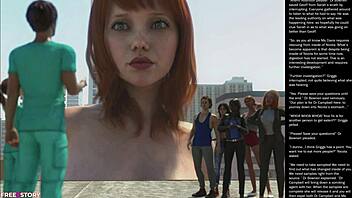 In this 3D cartoon episode 31, the small character makes a big gesture in the apple scene leading to intense sex.