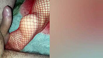 Latina milf dresses in red stockings to seduce roommate