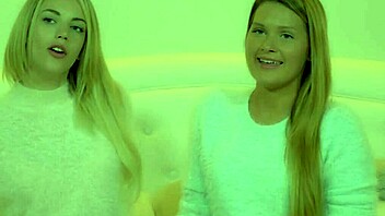 Abby and Blake model each other before giving in to lesbian desires in 4K?