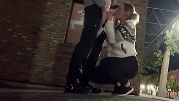 Caught wife sucking in public bar!