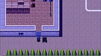 Massaging friend's big tits in school pool