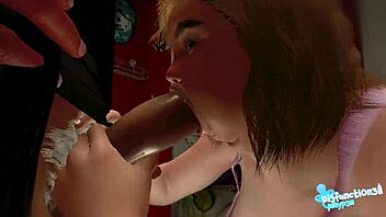 Maris Paci in diaper gets gagged and facialed in this cartoon porn game
