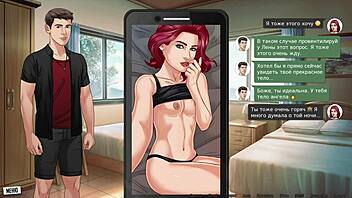 Ball licking and asshole worship in anime game