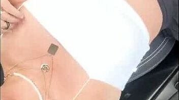 Friends share wild outdoor threesome with deepthroat brunette action