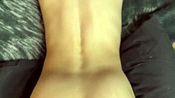 Intense creampie with skinny German MILF standing.