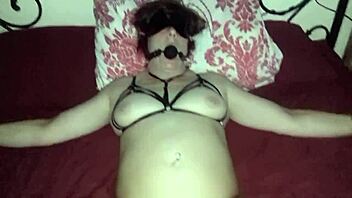 Young European amateur tied up in bed for some kinky fun
