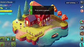 Honeysun gameplay begins with redhead stewardess.