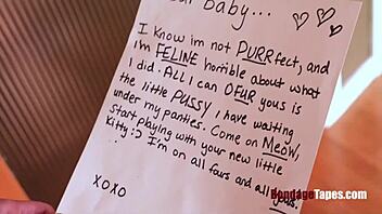 kneeling down for step daddy's strict bondage play