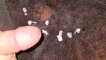 guy strokes monster cock with fleshlight and cums hard