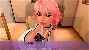 Stepmom Teases Me While Jerking Bottle in Summer Hentai Game