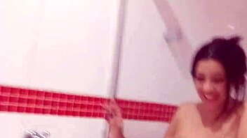 sexy latina teen chilling hot in the bathtub