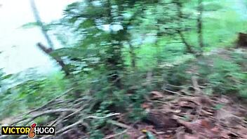 a tattooed young woman meets a stranger in the forest after smoking a joint and they end up having passionate sex together