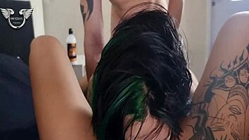 Hey, wanna join a hot menage with the neighbor spying from the balcony?