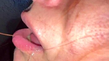 Why didn't I wear the mask? I take all his cum from that big cock in my mouth!