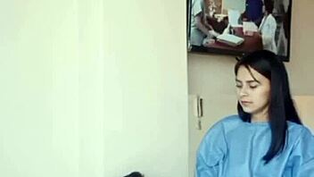 Uniformed latina gives godly blowjob in office