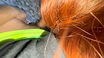 Why didn't I wear the mask? I take all his cum from that big cock in my mouth!